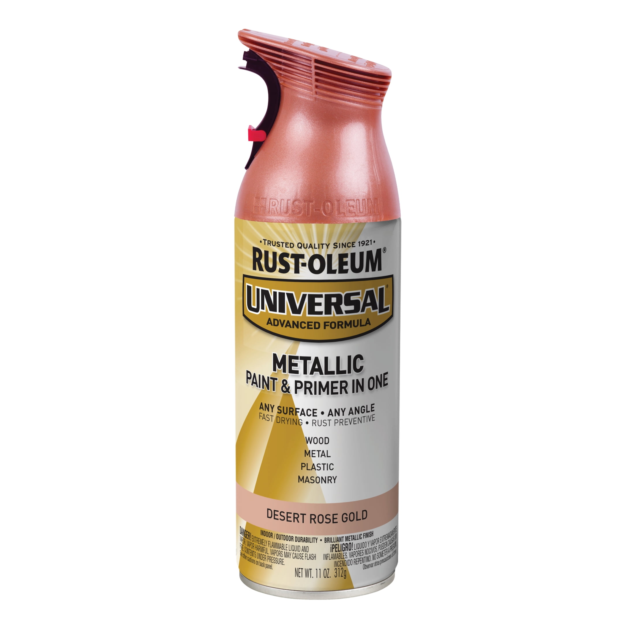 6 Pack, Desert Rose, Gold Rust-Oleum Universal All Surface Interior/Exterior Metallic Spray Paint-342919, 11 oz