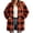 Red Black Plaid, variant on Women Plaid Fleece Jackets Oversized Long Sleeve Outwear Jacket Zipper Warm Fall Winter Coats with Pockets