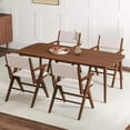 thumbnail image 3 of Auranook Wooden Dining Chair Set of 2, Linen Fabric Upholstered Kitchen Armchairs w/ Rubber Wood Frame, Padded Seat & Back, Armrests, Farmhouse Side Accent Chairs, 3 of 9