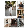 thumbnail image 5 of Fancyglim Women Summer Tops Casual Crew Neck Blouse Batwing Basic Half Sleeve Loose Fit Flowy Shirts, Black L, 5 of 7