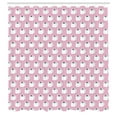 thumbnail image 3 of Ambesonne Cartoon Shower Curtain, Cartoon Pink Toned Art, 69"Wx84"L, Pale Pink White, 3 of 5