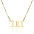 thumbnail image 1 of WREESH Couple Fashion Classic Gold Number Necklace Accessories Clavicle Pendant Necklace, 1 of 3