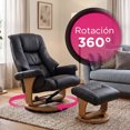 thumbnail image 2 of Sillón Reposet VANLIG con Taburete Reposapie Paris Negro, 2 of 6