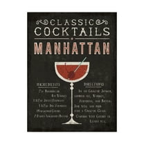 Trademark Fine Art 'Classic Cocktail Manhattan' Canvas Art by Michael Mullan