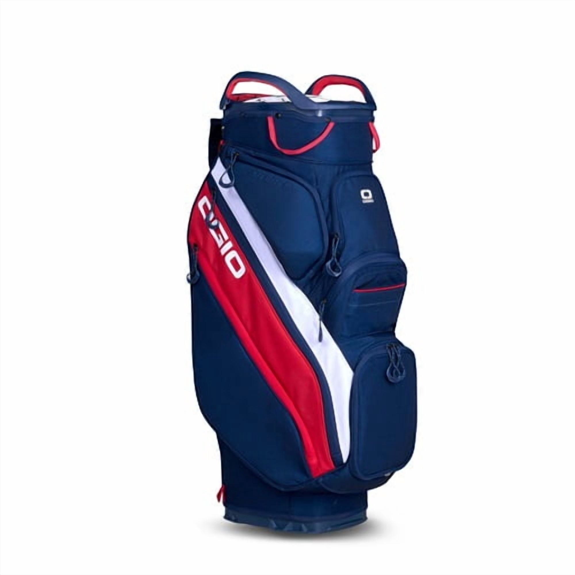 NEW Ogio Golf Silencer Cart Bag 15-Way Top - Red / White / Blue
