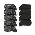 thumbnail image 4 of Cubiertas para cabezas de hierro de golf Sharpla 9 piezas protectores de varillas de golf Negro, 4 of 8