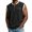 Black, variant on Waffle Tank Tops for Mens Quarter Zip Crew Neck Sleeveless Shirts Summer Trendy Casual Vest Pullover( Navy, 2XL )