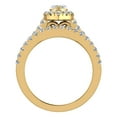 thumbnail image 3 of Marquise Cut Diamond Halo Wedding Ring Set w/ Enhancer Bands 1.55 CT 18K Gold (G,VS), 3 of 5