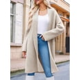 thumbnail image 4 of Womens Long Cardigan Sweaters Chunky Open Front Oversized Slouchy Knit Fall Trendy Coatigan Jackets Light  XL, 4 of 6
