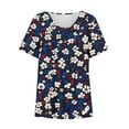 thumbnail image 4 of Women Casual Tops Spring Womens T Shirts Loose Fit Multi Pack Short Sleeve Tunic Tops for Women 3Xl, 4 of 5