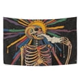 thumbnail image 6 of Yayeee Tapestry Wall Hanging for Bedroom 60" x 51" Living Room Home Wall Art Decor, Colorful Skeleton Sun, 6 of 7