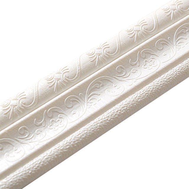 3D Self-adhesive Waterproof Pattern Wallpaper Border Wall Waterproof Wallpaper Border Decor PVC Removable Sticker Baseboard Border