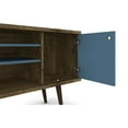 thumbnail image 2 of Manhattan Comfort Liberty 53 Inch Mid Century Modern TV Stand Table, Brown/Blue, 2 of 5