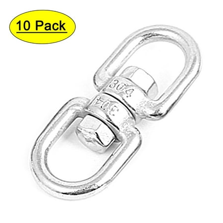 

Unique Bargains 4mm Thickness Double D Shaped Chain Swivel Boat Sea Anchor 10pcs