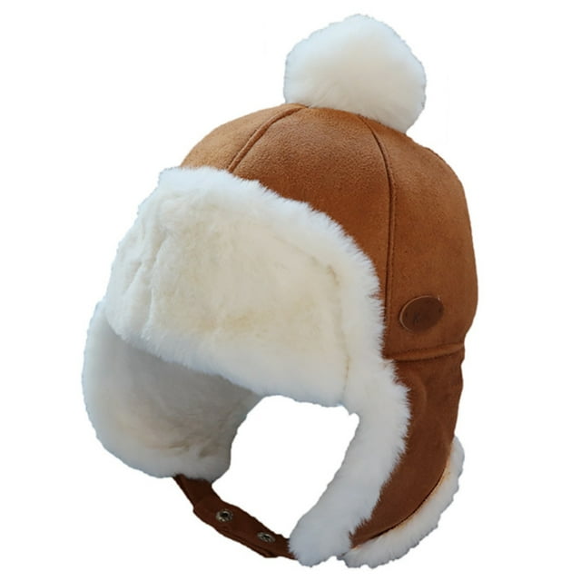 Trapper Hat Thick Adjustable Ear Flaps Unisex Trooper Cap Winter Hat for Kids