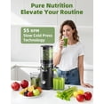 thumbnail image 4 of Cold Press Juicer, Auto Feed & Pre-cut, 55 RPM Slow Masticating High Juice Yield Juicer Machines, Easy to Clean, 5.3" Wide Chute, 1.8L Hopper with 2, 4 of 7