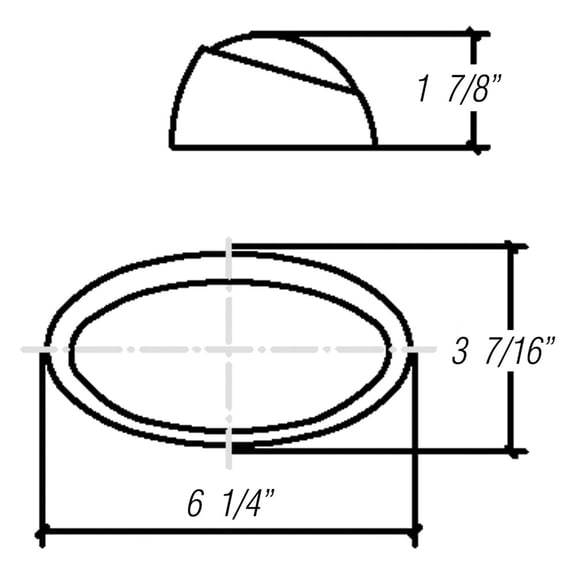 Optronics RVPL5ABP - RVPL5 Series Oval Amber Lens Black Case Incandescent Porch Light