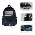 thumbnail image 3 of Lsque Colorful Mexican Flower Pattern Adult Backpack – Durable & Lightweight PU Canvas Storage Bag , 15” Laptop Compartment, and Multiple Pockets, 3 of 7