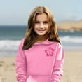 pwidon Hoodies Kids 9-10 Pink Palm Puff Hoodie Graphic Y2k Pullover ...