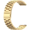 thumbnail image 5 of KOMI Bands Compatible with FITVII Metal Stainless Steel Watch Band Replacement Classic Durable Solid Link Accessory Buckle Metal Strap Wrist Band for FITVII H86 Fitness Tracker Gold, 5 of 5