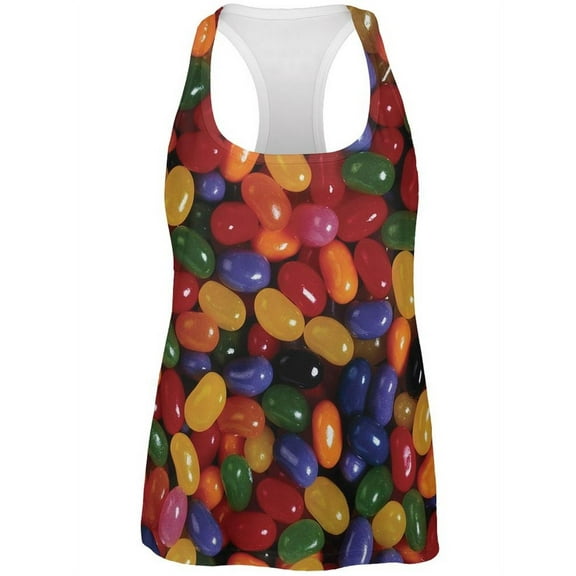 Jelly Beans All Over Womens Work Out Tank Top - 2X-Large