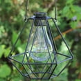 thumbnail image 3 of Northlight 5.75" Black Diamond-Shaped Solar Powered LED Outdoor Patio Lantern, 3 of 3