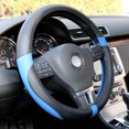 thumbnail image 6 of LotFancy 15 in Steering Wheel Cover,  Microfiber Leather, Black and Blue, 6 of 10