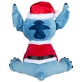 thumbnail image 2 of 16 inch Holiday Greeter Lilo and Stitch - Blue Plush Stitch in Santa Suit Disney Decoration, 2 of 6