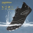 thumbnail image 3 of Hiking Barefoot Shoes for Women Men Non-Slip & Breathable Athletic Lightweight Barefoot Wide Toe Water Shoes for Walking,Running,and Swimming Black 38, 3 of 5