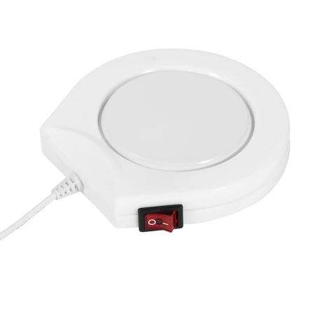 EUNPOIE Electric Powered Cup Warmer Heater Pad Coffee Tea Milk Mug US Plug 110V White