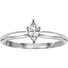 Keepsake Timeless 1/5 Carat Marquise-Cut Diamond Solitaire Ring in 10kt White Gold