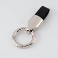 thumbnail image 1 of Llavero de piel de vaca esmerilada con colgante de metal para coche, llavero de cuero de color liso, 1 of 6