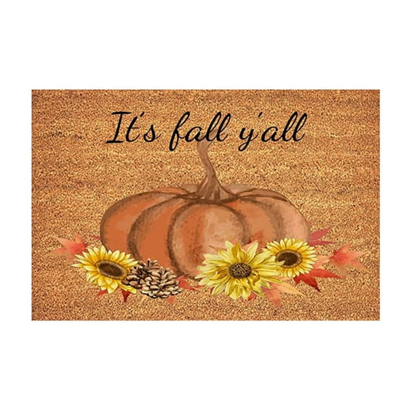 TIELUTT Tapis de Porte Décoratif d'Automne pour l'Action de Grâce Ferme Joyeux Automne Tapis de Porte à Carreaux d'Automne Tapis de Chambre 8 par 10 Tapis Chauds pour Salle de Classe Tapis Jetés pour Chambre Couverture Jetée
