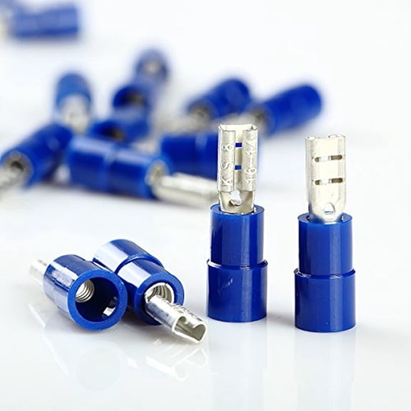 16-14 Gauge Female .110 (1/8) Vinyl Quick Disconnect Crimp Terminal Pack of 100