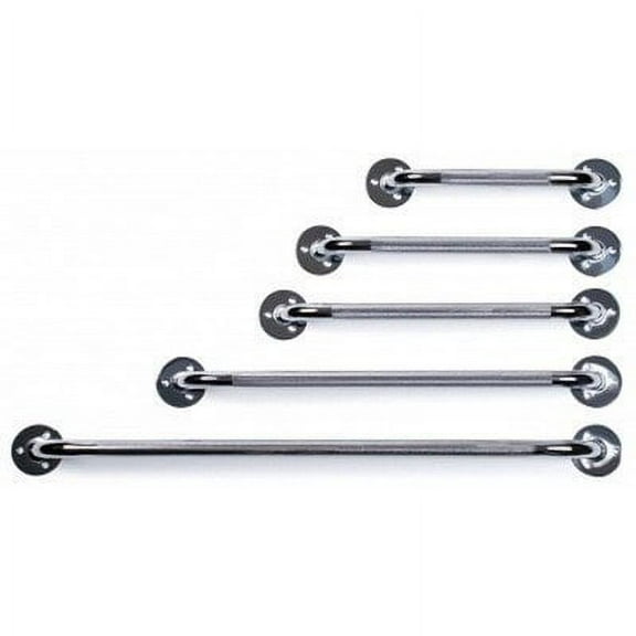 Lumex Chrome Knurled Grab Bar, Chrome, 18 Inch 2018A