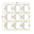 thumbnail image 3 of DecMode 28"W, 28"H Round Wall Mirror, Gold, 3 of 8