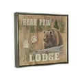 thumbnail image 3 of Stupell Bear Paw Lodge Cabin Paw Shapes Animals & Insects Painting Gray Floater Framed Art Print Wall Art, 3 of 6