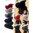 thumbnail image 5 of BadPiggies Halloween Wool Witch Hat Costume Accessory Sheep Wool Witch Hat Cosplay Party (Red), 5 of 6