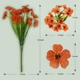 thumbnail image 3 of CADODIS 6 Bundles Artificial Flowers Outdoor No Fade Fake Plastic Flowers Outside GardenWedding Farmhouse Faux Plants Decoration Indoor Window Box Home Hanging Planters，ORANGE, 3 of 5
