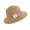 Khaki, variant on Fashion Flower Wide Brim Caps Summer Foldable Beach Sun Protective Hat Straw Hats for Women