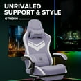 GTRACING Gaming Chair Ergonmic Fabric Reclining Chair with Footrest and