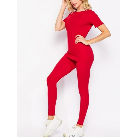 Plus Solid Casual Longewear Long Set