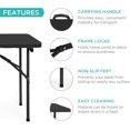 thumbnail image 6 of CRXX 4ft Plastic Folding Table, Indoor Outdoor Heavy Duty Portable w/Handle, Lock for Picnic, Party, Camping-4ft-Black, 6 of 9