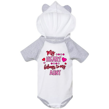 

Inktastic My Heart Belongs to my Aunt Gift Baby Boy or Baby Girl Bodysuit