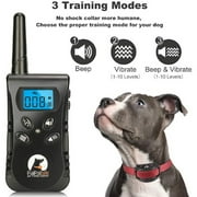 Paipaitek Vibrating Dog Collar, No Shock Dog Training Collar 2 Dogs, Deaf Dog Collars w/2 Receivers, Rechargeable & Waterproof, Up to 1600Ft Remote Range