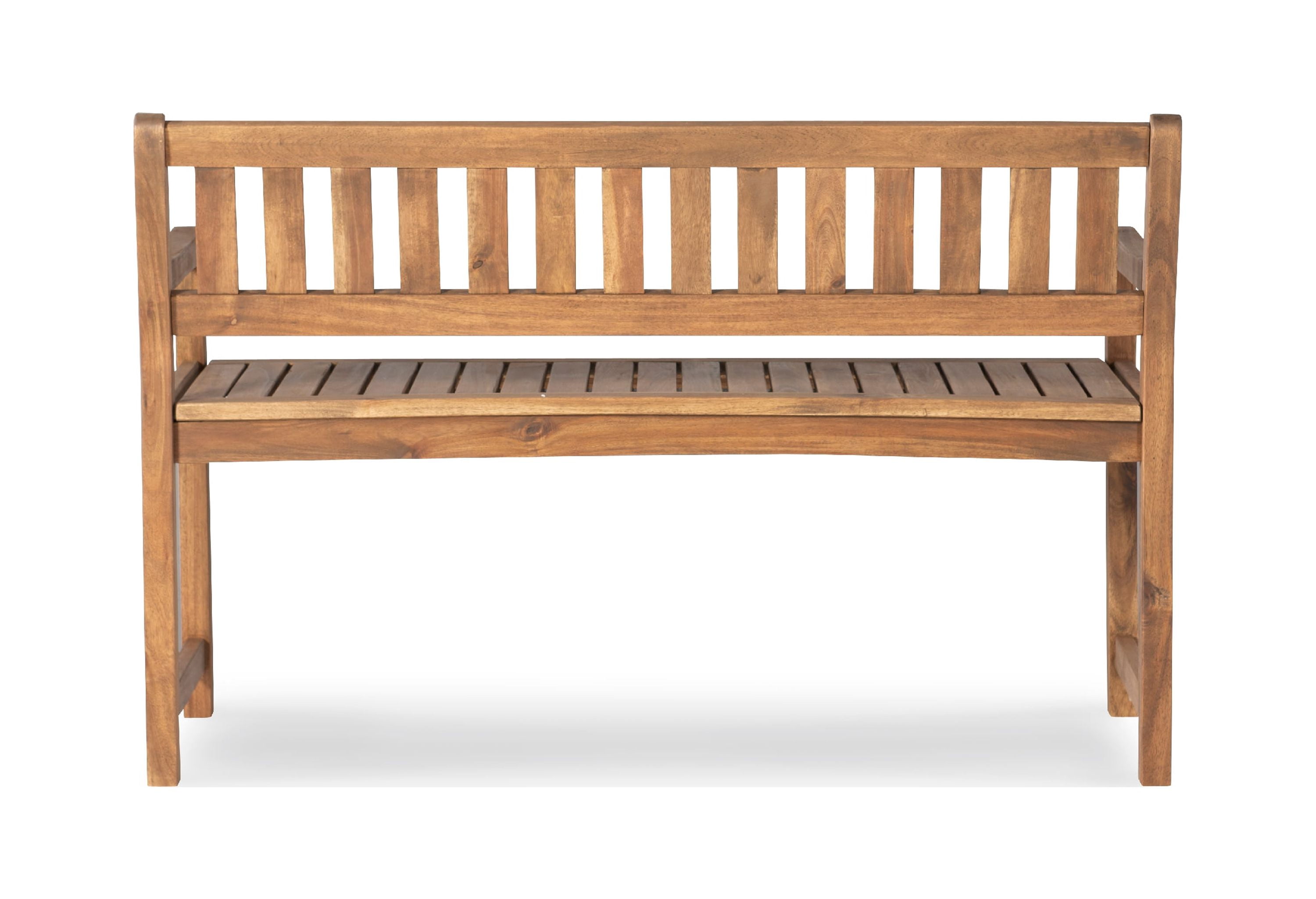 Linon Crosscreek Mid-Back Acacia Outdoor Bench, Acorn