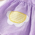 thumbnail image 5 of CAIVO Kids Summer Toddler Girls Fly Sleeve O-Neck T Shirt Tops Striped Shorts Outfit Sets Boho Clothes Sets, 5 of 8