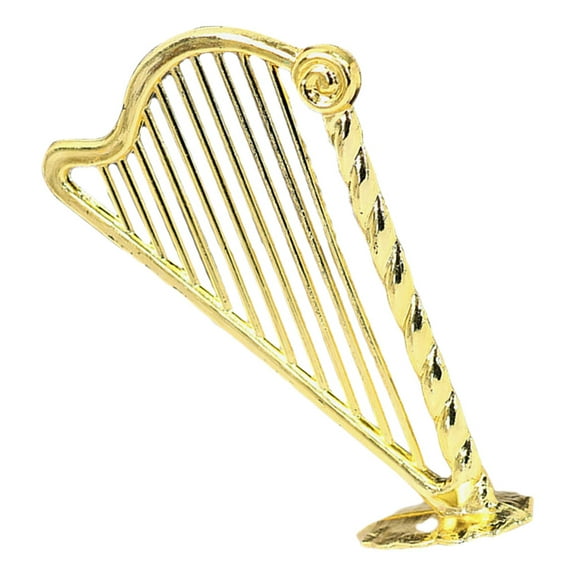 Mini Harp Instrument Toys Home Decoration Lightweight Plastic Lifelike Adornment