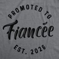 thumbnail image 2 of Womens Funny T Shirts Promoted To Fiancee 2026 Sarcastic Engagement Tee For Ladies Womens Graphic Tees, 2 of 9