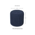 thumbnail image 3 of · REDEARTH · Cylindrical Hand Knitted Pouf - Foot Stool Ottoman - Cord Boho Pouffe - Cotton Round for Home Decor - Living Room - Nursery - Bedroom - Lounge (16"x16"x16") - Navy Blue, Set of 2, 3 of 8